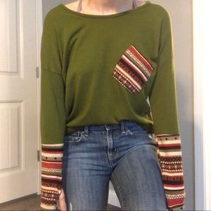 Fun Aztec long sleeve comfy shirt